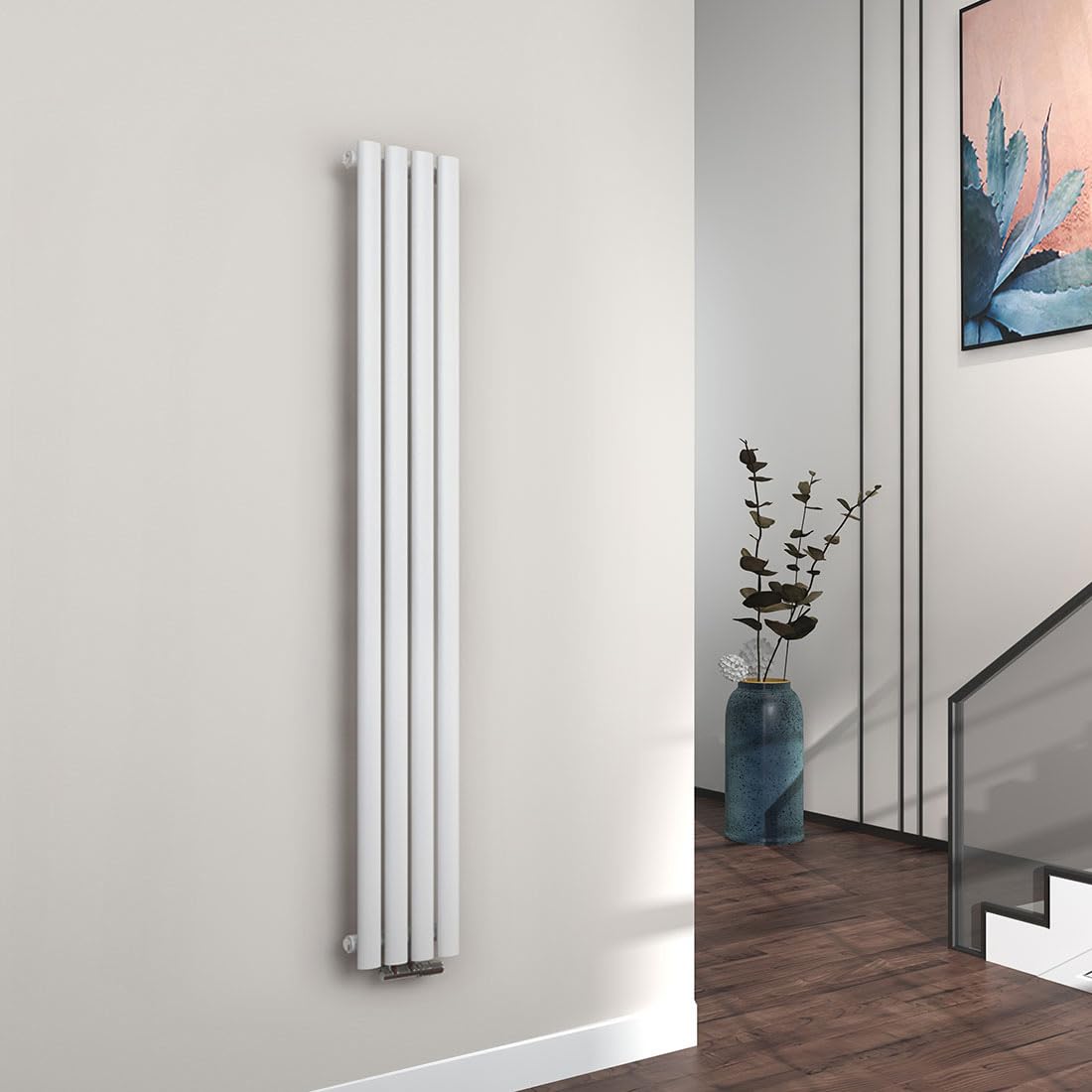 EMKE Traditional Radiator Horizontal Triple Column Cast Iron White Central Heating Rad 600x830mm 76849736 - View #9