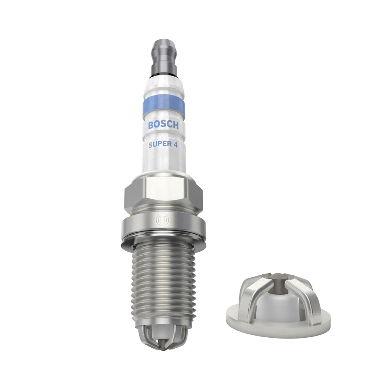 Bosch Super 4 0242232802 (N50) - Juego de 4 Bujías de Encendido para un Arranque Fiable y una Larga Vida Útil del Motor de Gasolina - con Diseño Resistente