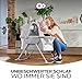 kk Kinderkraft Kinderkraft Kinderbett 3 in 1 lOVI, Kinderreisebett, Stubenwagen, Babywiege, Baby Wippe, Zusammenklappbar, Einfach Transport, mit Zubehör, Tasche, Moskitonetz,von Geburt bis 9 kg, Grau