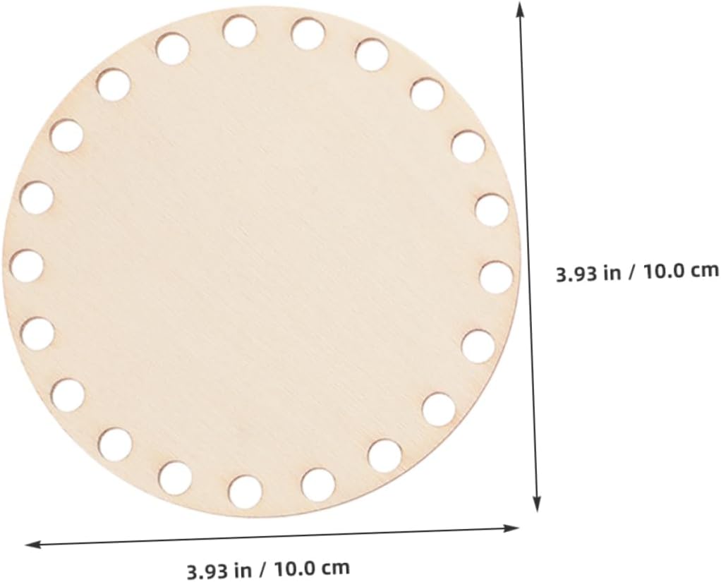 Crochet Basket Base Blank for Beginners 6pcs Wooden Craft