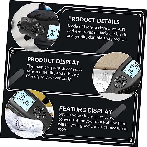 Medidor digital de espesor de pintura para automóvil, rango 0-2000 μm, resolución 0,01 mm, pantalla de alta definición, para compradores de autos usados miniatura 5