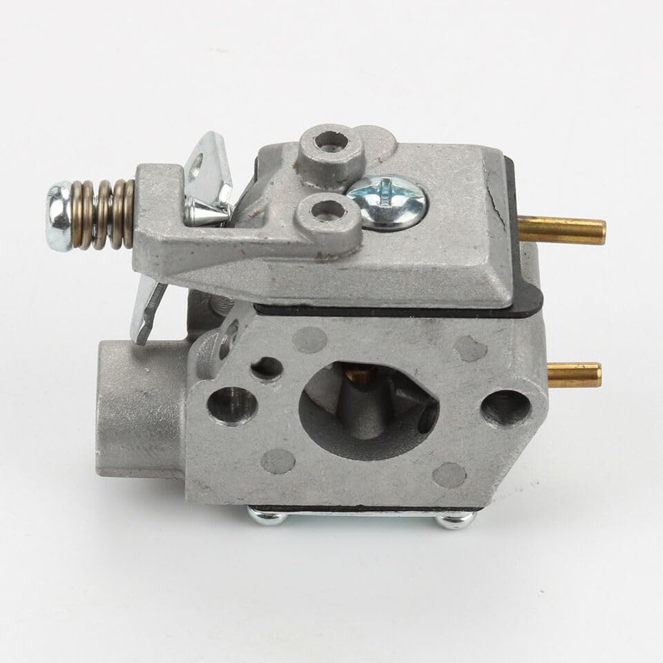 Өөр тал view of the carburetor, showing the throttle plate and spring mechanism.