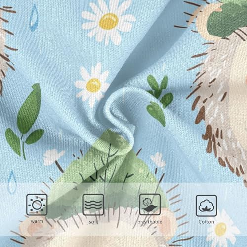 Wusikd Cute Hedgehog Girls' Underwear Cotton Green Leaf Girls Briefs Soft Toddler Underwear 2T3