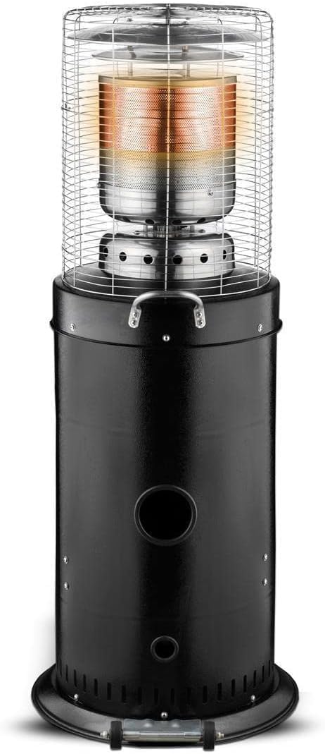 Gazcamp Heizstrahler Deluxe 10,0 kW – Gas Heizpilz aus Edelstahl mit Piezozündung & Kippschutz