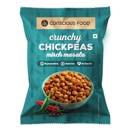 Image of Conscious Food Crunchy Chickpeas, 50 gm | Protein Rich & Roasted Snack | Made with Cold-Pressed Sunflower oil | Made with Premium Chickpeas | Gluten-Free & Cholesterol-Free | No Artificial Preservatives