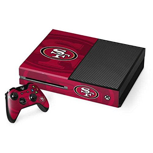 Skinit Decal Gaming Skin Compatible with Xbox One Console and Controller Bundle - Officially Licensed NFL San Francisco 49ers Double Vision Design