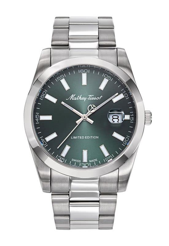 Mathey-Tissot Stainless Steel Swiss Made Green Dial Limited Edition Analog Watch for Mens - H451Ve (B0B9YJT7GW) Amazon Price History, Amazon Price Tracker