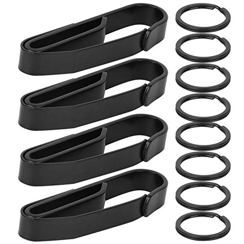 4 stks Rvs Sleutel Clip Sleutelhanger Houder Riem EDC Outdoor Militaire Sleutelhanger Gesp Anti-Verloren Opknoping Clip - Image 4