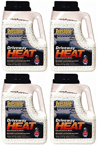 9.5J-Heat Prestone Driveway Heat Concentrated Ice Melter, 9.5-Pound (Four Pack)