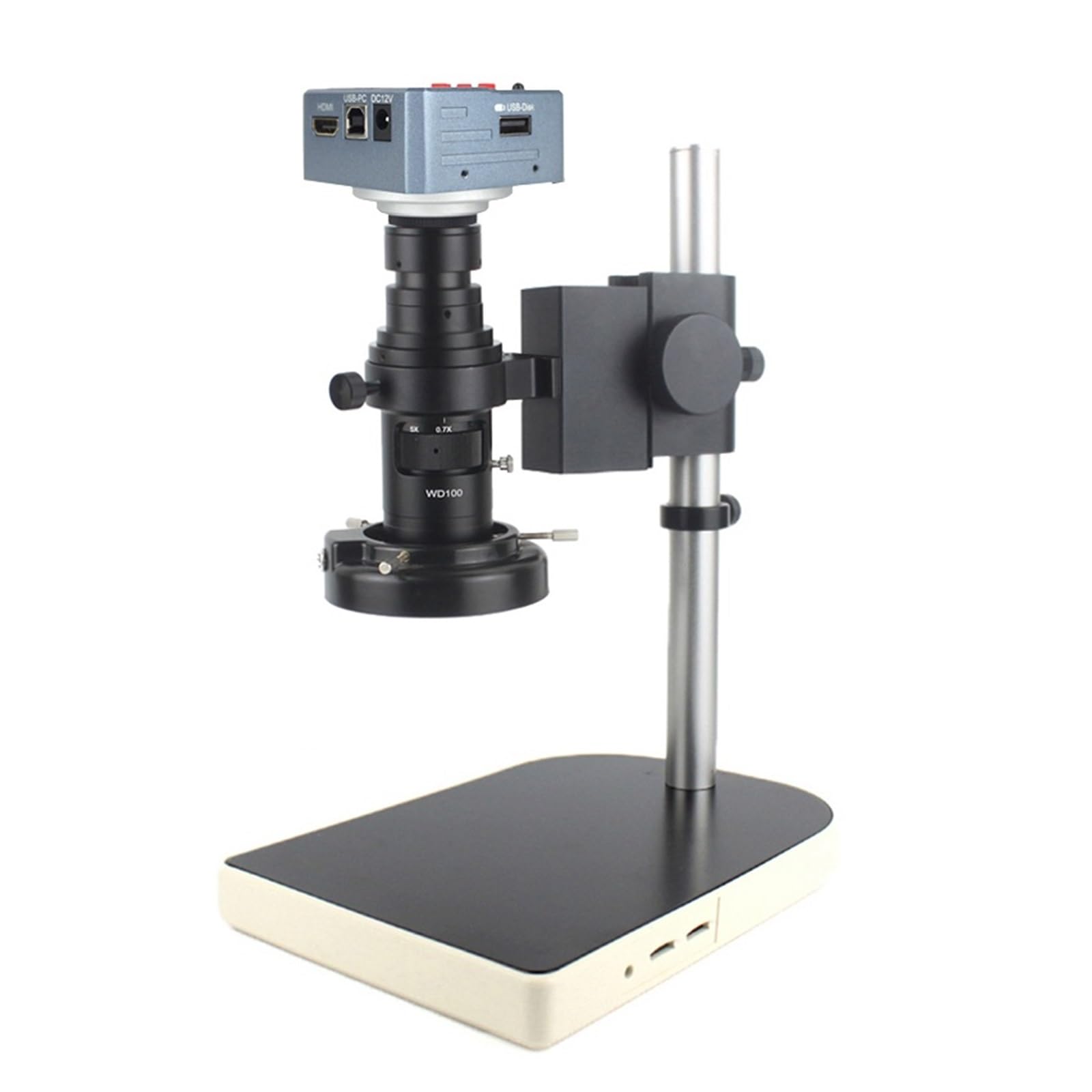 Edede C Stand Microscope Lens, Full Hd 4K 60Fps 1080P Microscope Camera 200X C-Mount Lens Industrial Electronic Digital Microscope For Repair Soldering(C Stand)