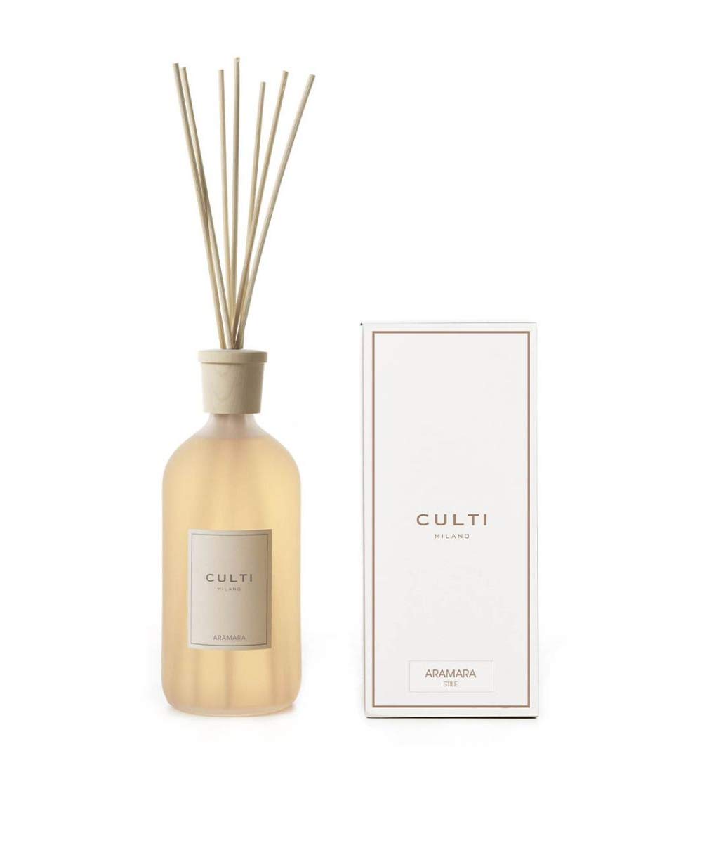 Culti Diffuseur bâtonnets style de 1000 ml Milano – Parfum arbre, orange amère et bergamote – Durée 3 mois – Métrage de 10 à 20 m²