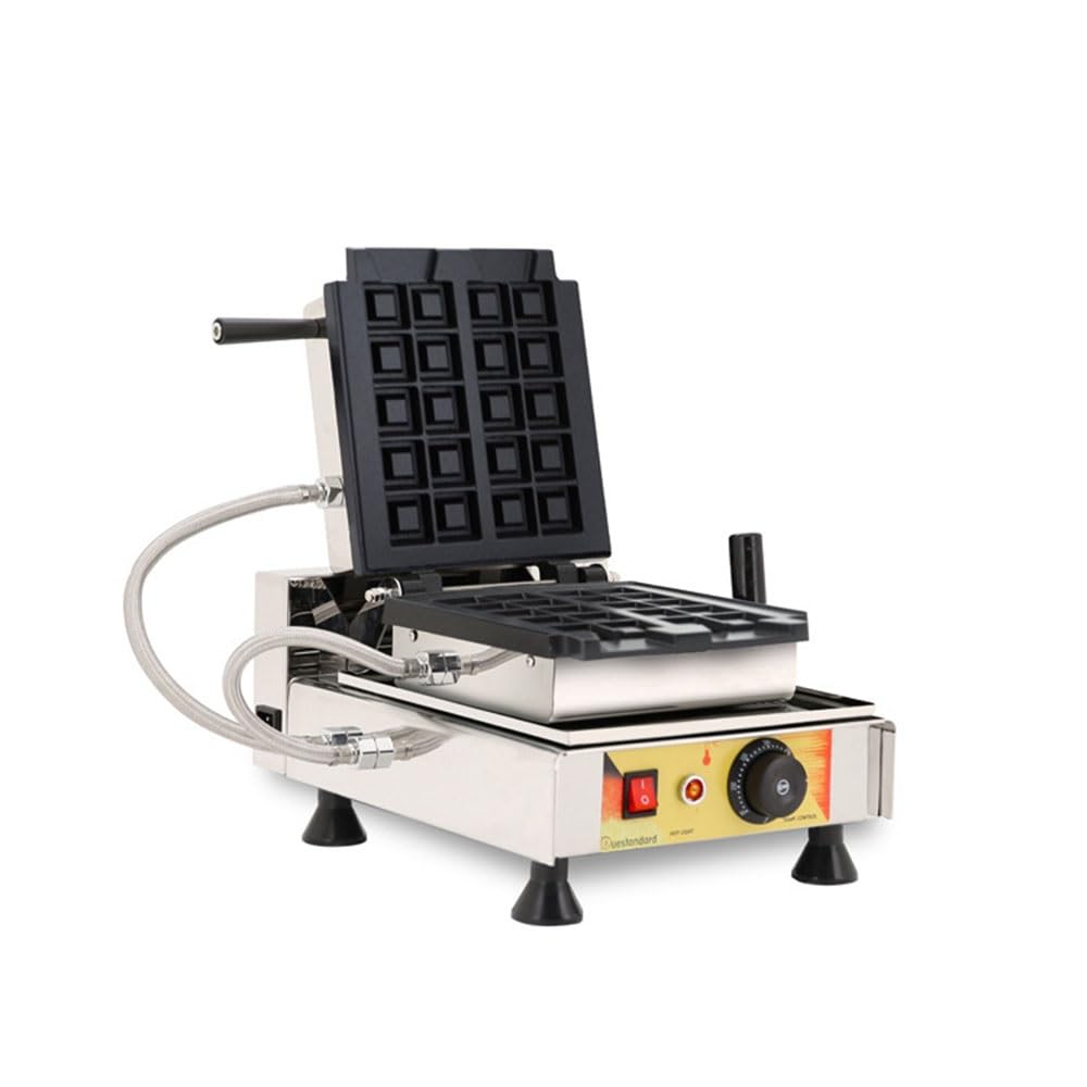 Máquina para Hacer gofres belgas de 2 rebanadas, Plancha eléctrica para gofres, Control de Temperatura y Tiempo, Antiadherente, Calentamiento Uniforme por Ambos Lados, adecua(