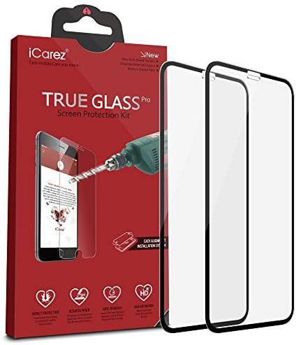 iCarez Tempered Glass Screen Protector for iPhone 11 Pro iPhone X/XS 5.8-Inches，2-Pack Full Coverage