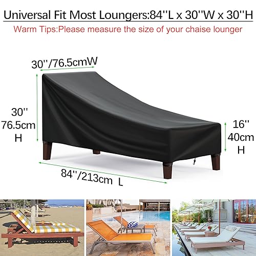 Patio Chaise Lounge Covers Waterproof Outdoor, All