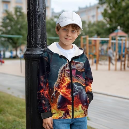 Zip Up Hoodies for Kids Boys 6-16Y Soft Fleece Jackets Long Sleeve Zipper Sweatshirts with Pocket4