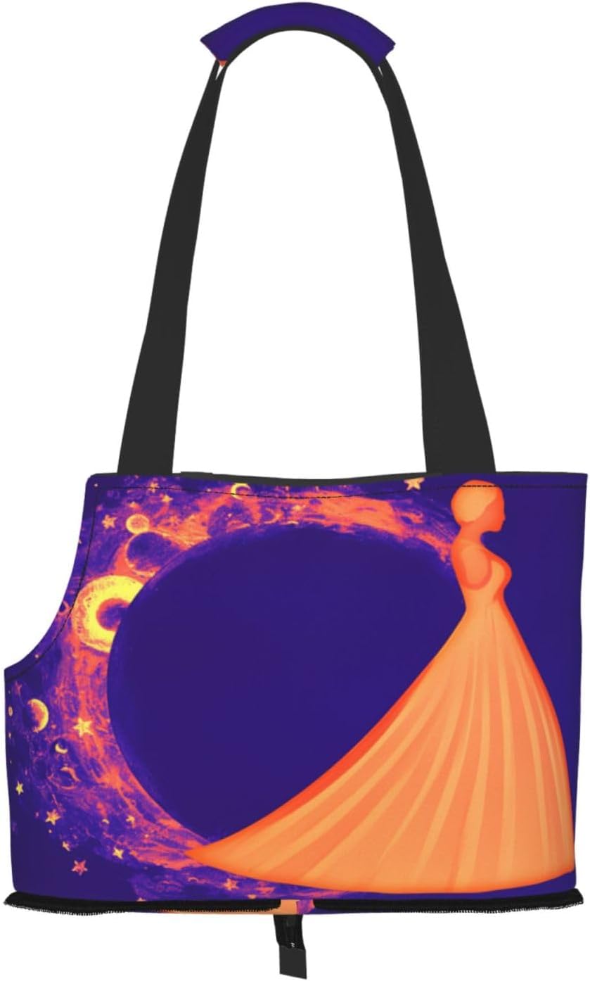 Starry Night Gown Dog Purse Carrier,Pet Tote Bag, Bag for Small Dogs Cats Puppy
