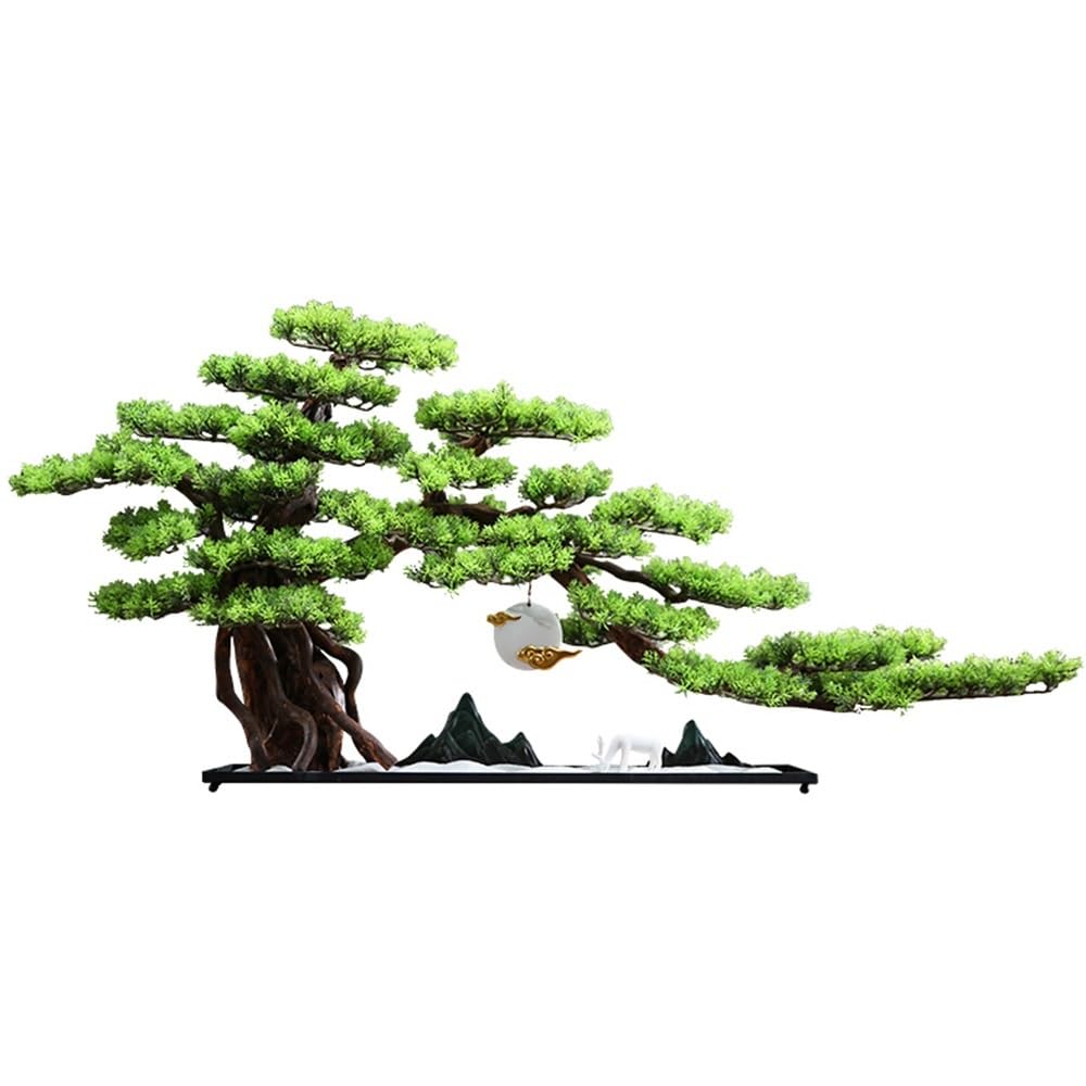 IUokLU Artificial Bonsai Chinese Ornaments Welcome Pine Entrance Sideboard Decorations Office Landscaping Living Room Wigwam Bonsai