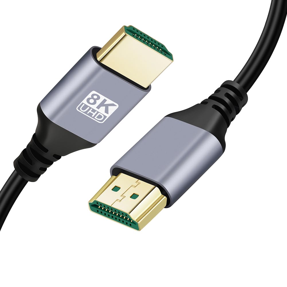 AMZLORD8K 48Gbs Ultra HD HDMI Cable Lead-Smart HDTV, Super Flexible Slim Cord High Speed Gold-Plated Satellite Cable Compatible for Laptop Projector, Home Theatre, PS4, Xbox One X (3m)