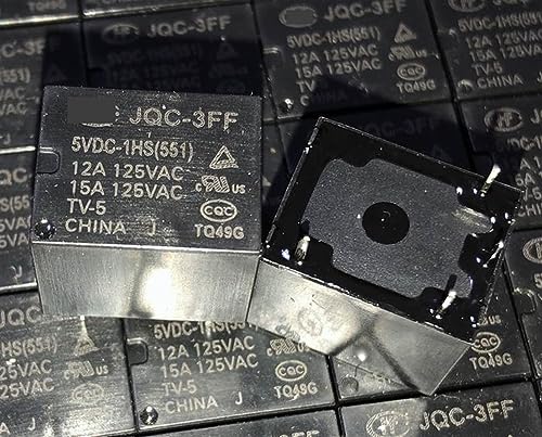 Relais JQC-3FF 5VDC-1HS T73-1A à 4 broches pour circuits électroniques