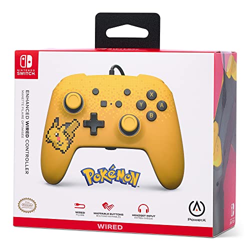 Controle P/ Nsw Powera 1518383-01 Pikachu com Fio - Nintendo Switch