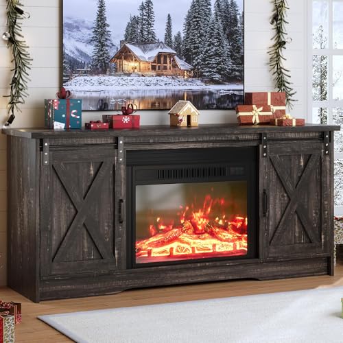 4 EVER WINNER Fireplace TV Stand with Electric Fireplace for