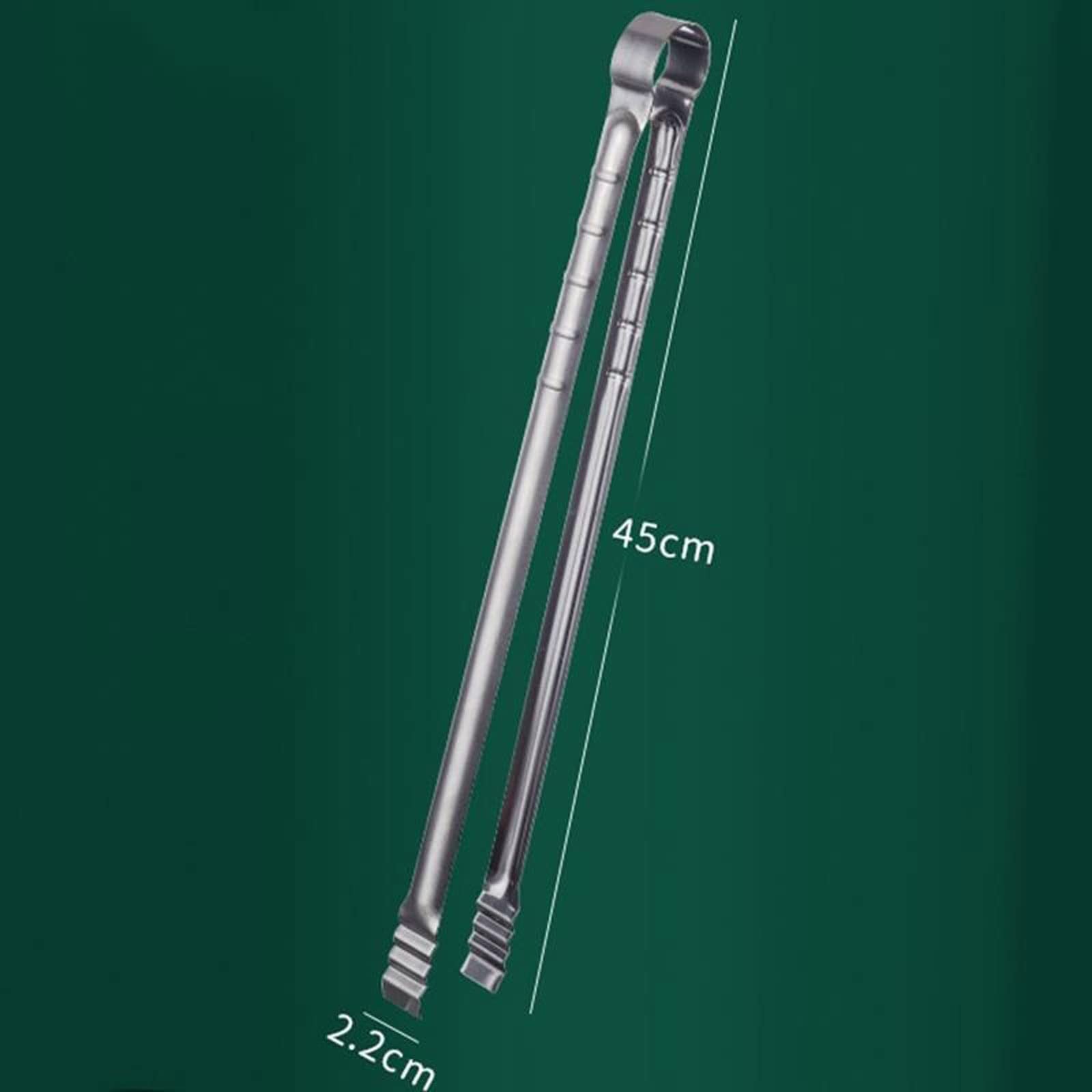 Pinze per Barbecue, pinze per Grigliare, Lunghe, in Acciaio Inox, per Cucinare cubetti di Ghiaccio e Cibo