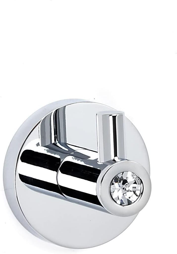 Alno C8380-PC Contemporary I Crystal Modern Robe Hooks, Polished Chrome
