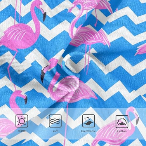 Wusikd Pink Flamingos Girls' Underwear Cotton Blue White Girls Briefs Soft Toddler Underwear 2T3