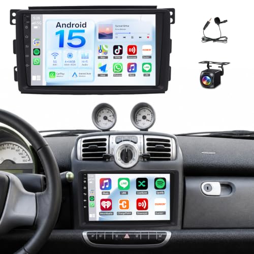 Autoradio Android 15 pour Smart Fortwo 451 écran 9'' avec processeur 4G+64G
