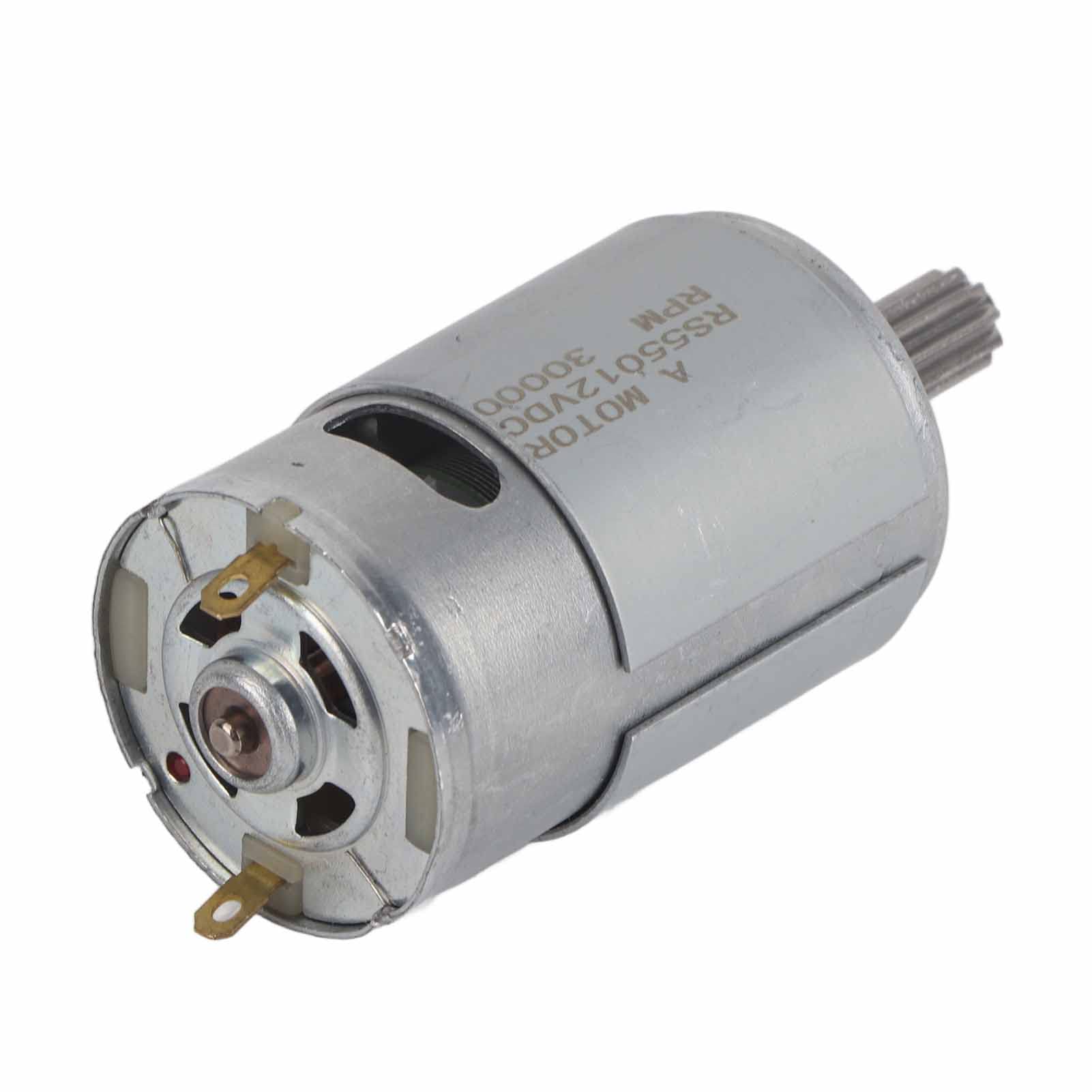 RS550 12 V Micro Moteur de Haute Vitesse pour Voiture Électrique Jouet Enfants Moto avec 2 pcs Tête de Dent(550-30000)