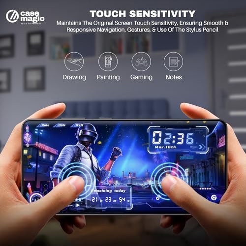 Image of Case-Magic Advanced HD+ UV Curved Tempered Glass for OnePlus 13 5G (6.82 Inch) Screen Protector, Edge to Edge, Ultra Clear, Scratch Resistant, Responsive Touch, Shatterproof, Bubble Free Installation Kit