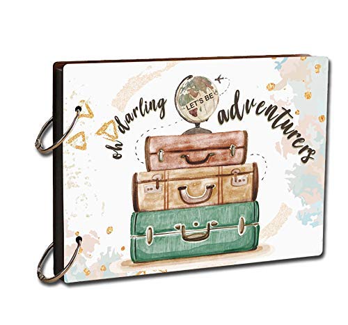Image of Paper Plane Design Wood Paper Photo Album (12 x 8.5 inch, Multicolour) (Scrapbook News trv 01)