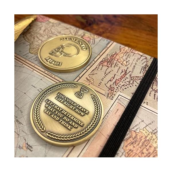 Stoic Store UK Memento Mori Münze - Stoicism Momento Mori Stoic Coin - Stoizismus Stoa Stoische Marc Aurel – Bild 4
