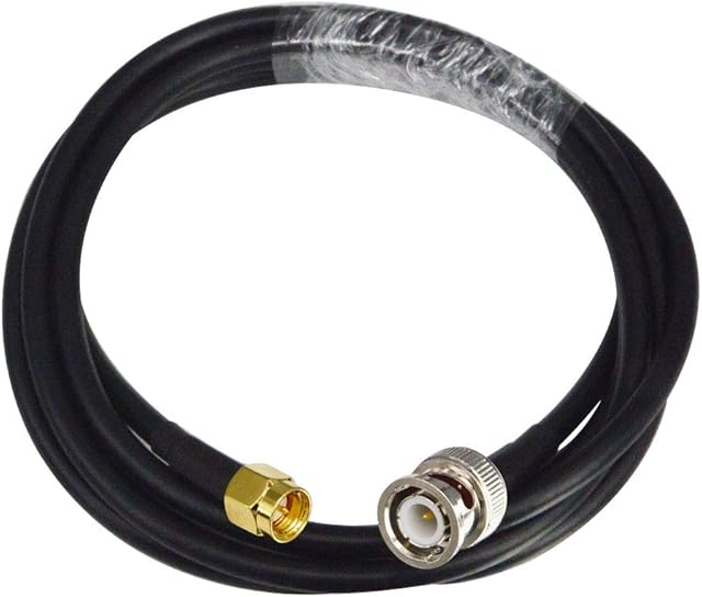 Boobrie 2M BNC Male to SMA Male Cable RG58 BNC to SMA Straight Crimp Coax Pigtail Jumper RF Coaxial Cable 4G Antenna 50ohms Cable CB Radio for SMA Antenna Ham Radio Ham Handheld Icom Roof Antenna
