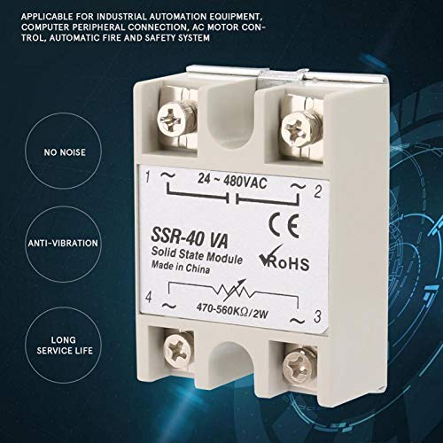 Relè a stato solido silenzioso SSR-40VA, per
