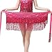 Women's Ladies Sequins Tassels Hip Scarf Wrap Waist Skirt for Dance Belts and Show Costumes Accessory