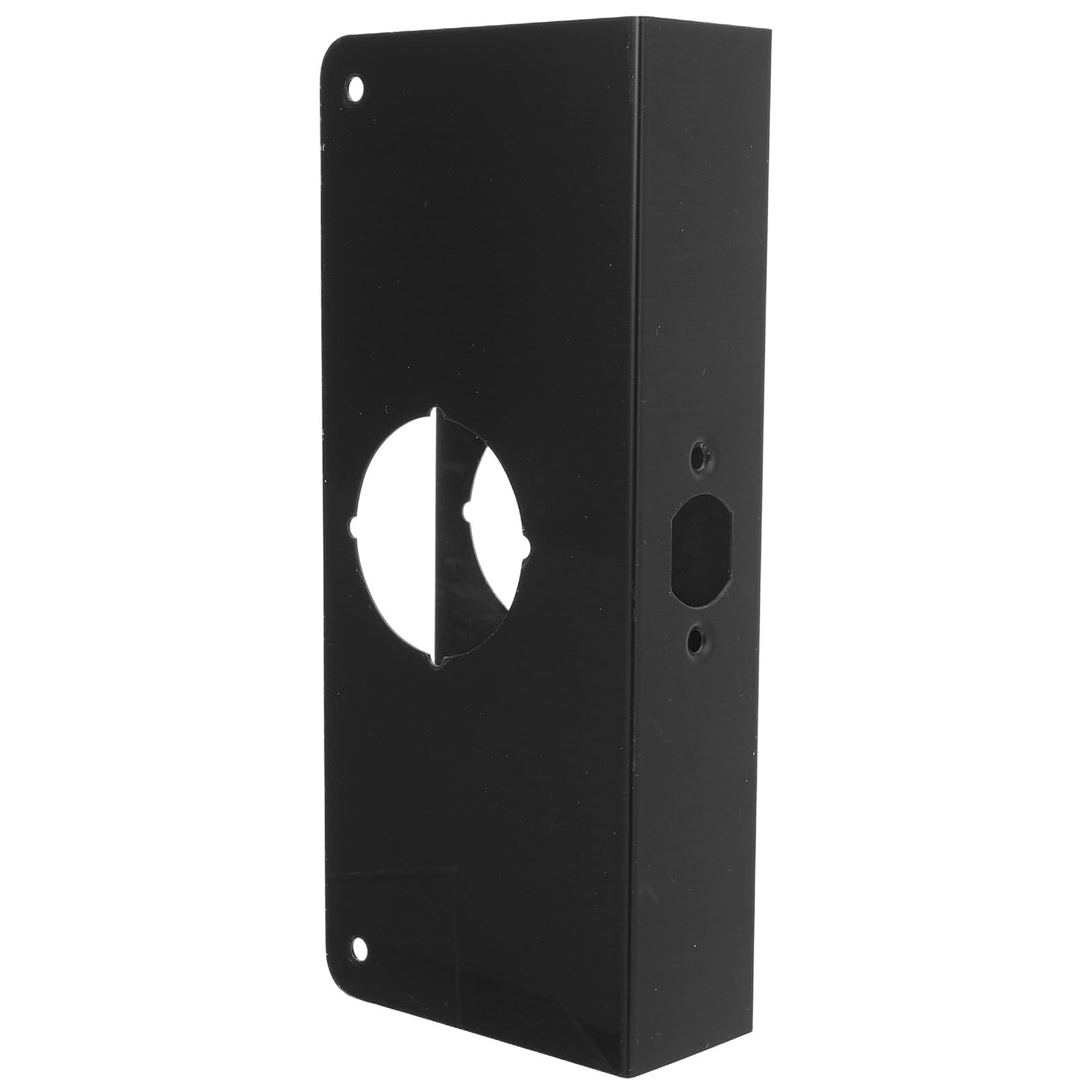 Placa de refuerzo de acero inoxidable negro para protección de pestillo