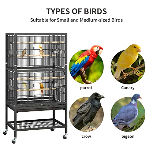 YITAHOME-52-inches-Birdcage-Cover-and-Bird-Cage-Seed-Catcher-Bird-Cages-for-Parakeets-Parrot-Cockatiel-Pigeon-Flight-cage-for-Birds