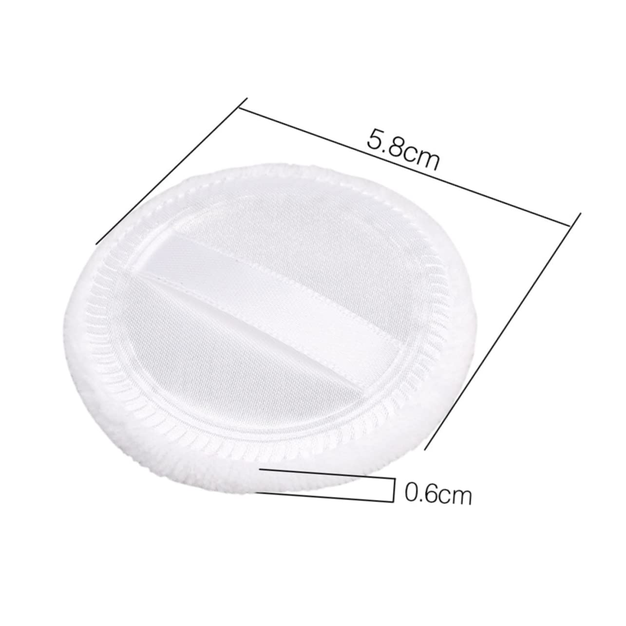 VICASKY 5Pcs White Cotton Powder Puff for Loose and Foundation Powder Application Gentle and Washable for Home Salon and Travel Use