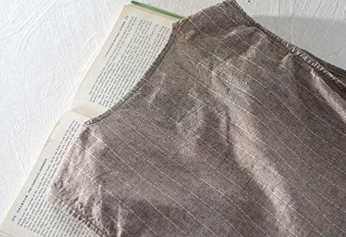 Lazutom Men's Summer Casual Cotton Linen Sleeveless Thin Vest Beach Waistcoat4