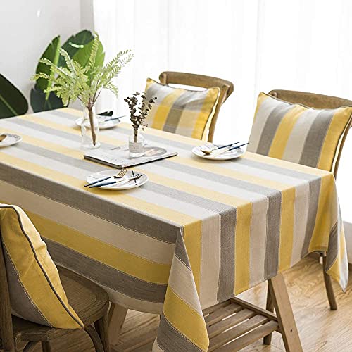 Nappe rectangulaire coton lin lavable antisalissure cuisine - 6