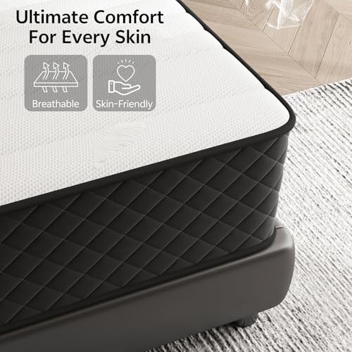 MOLPHIT Double Mattress, 10 Inch Hybrid Mattress with OEKO-TEX Certified, Medium Firm Mattresses in a Box, Spring & Memory Foam Mattresses for Back Pain Relief, 135x190x25cm - 3