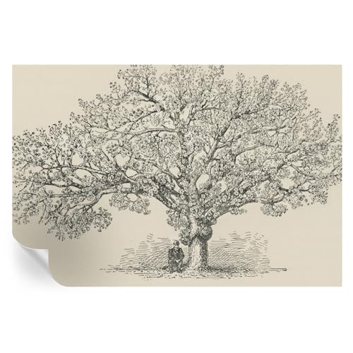 Murales de pared con ilustración de árbol para dormitorios modernos 2