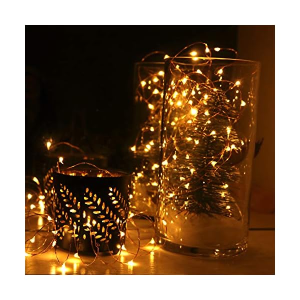 Oakhaomie 6 pack led fairy lights battery operated starry string lights waterproof silver wire cr2032 batteries included - image 6