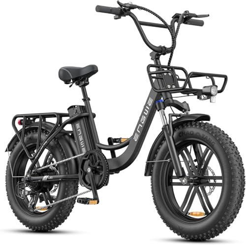 ENGWE L20 BOOST Electric Bike, 20‘’ ×4.0‘’ Fat Tire E-Bike for Adults 7 Speeds, 250W Motor 48V 13AhRemovable Battery Range up 120 km (Black)