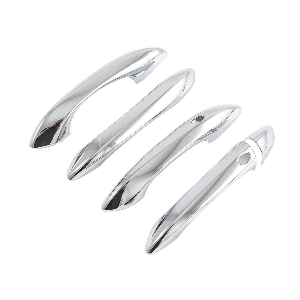FAHBSTR Exterior Door Handle Cover for Hyundai Tucson 2021-2022 NX4 Carbon Fiber Chrome Car Door Handle Cover Decor Trim Sticker Styling Accessories(A)