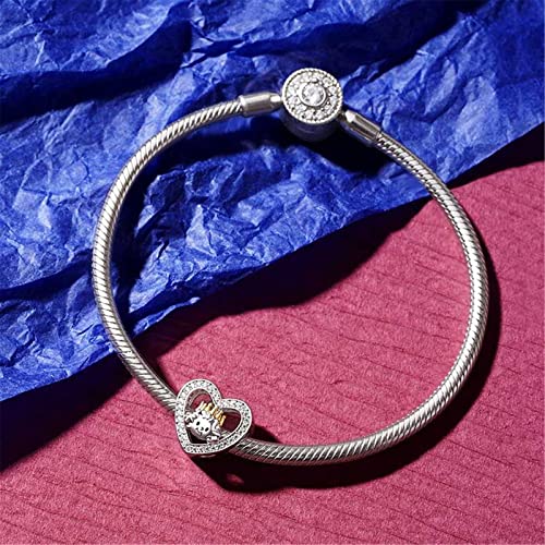 Image of GNOCE Pet Dog Bowl Bead Charm For Women, S925 Sterling Silver Bead Charm NecklaceBracelet for Her, Jewelry Gift