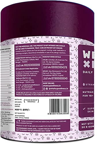 Joke Biotin Beauty Skin & Hair Gummies,For Hair Growth, Bright Skin & Strong Nails, Vitamin A To E, Folic Acid, Zinc, Aloe Vera Etc, For Men & Women, 30 Days Pack (30 Gummies) #TOP4