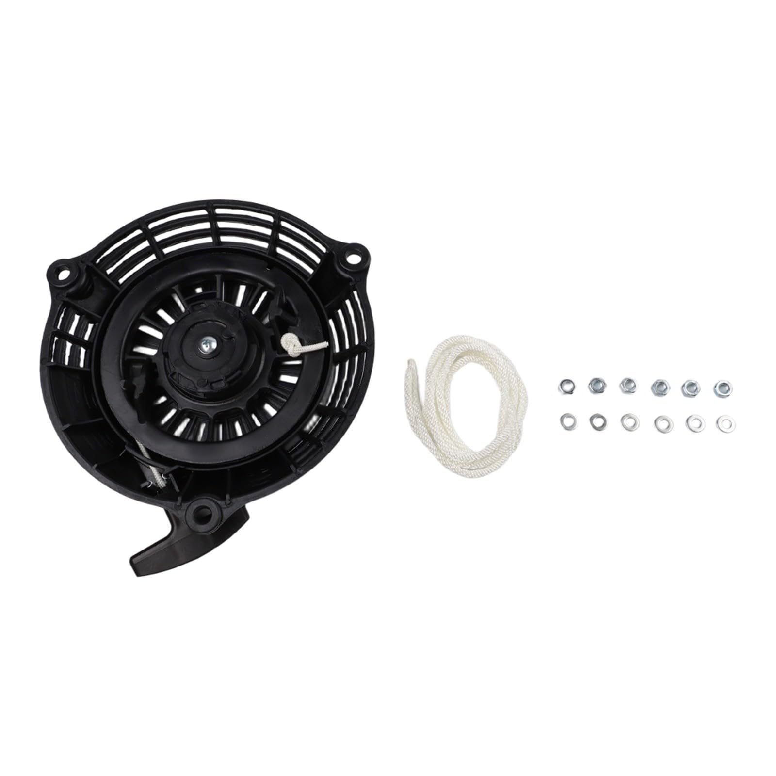 Avviamento a corda nera per tosaerba per honda per gcv160 GCV190 GSV190, pezzo di ricambio, alloggiamento robusto, facile da montare, con corda di trazione e viti, set di riparazione
