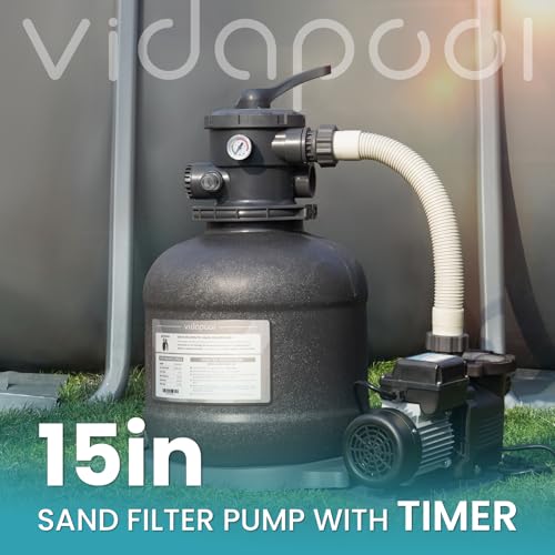 Image of 15 inch Sand Filter Pump for Above Ground Pool with Timer